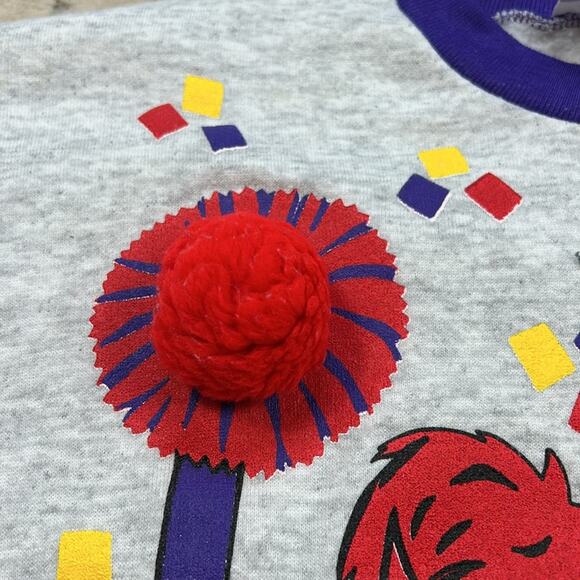 Vintage Tickle Me! Cheerleader Pom Pom Sweatshirt 1990’s Size 6x - Picture 13 of 13